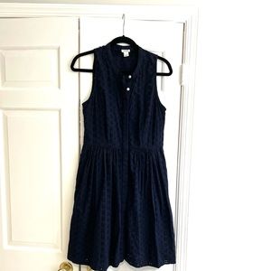 J Crew navy sleeveless dress